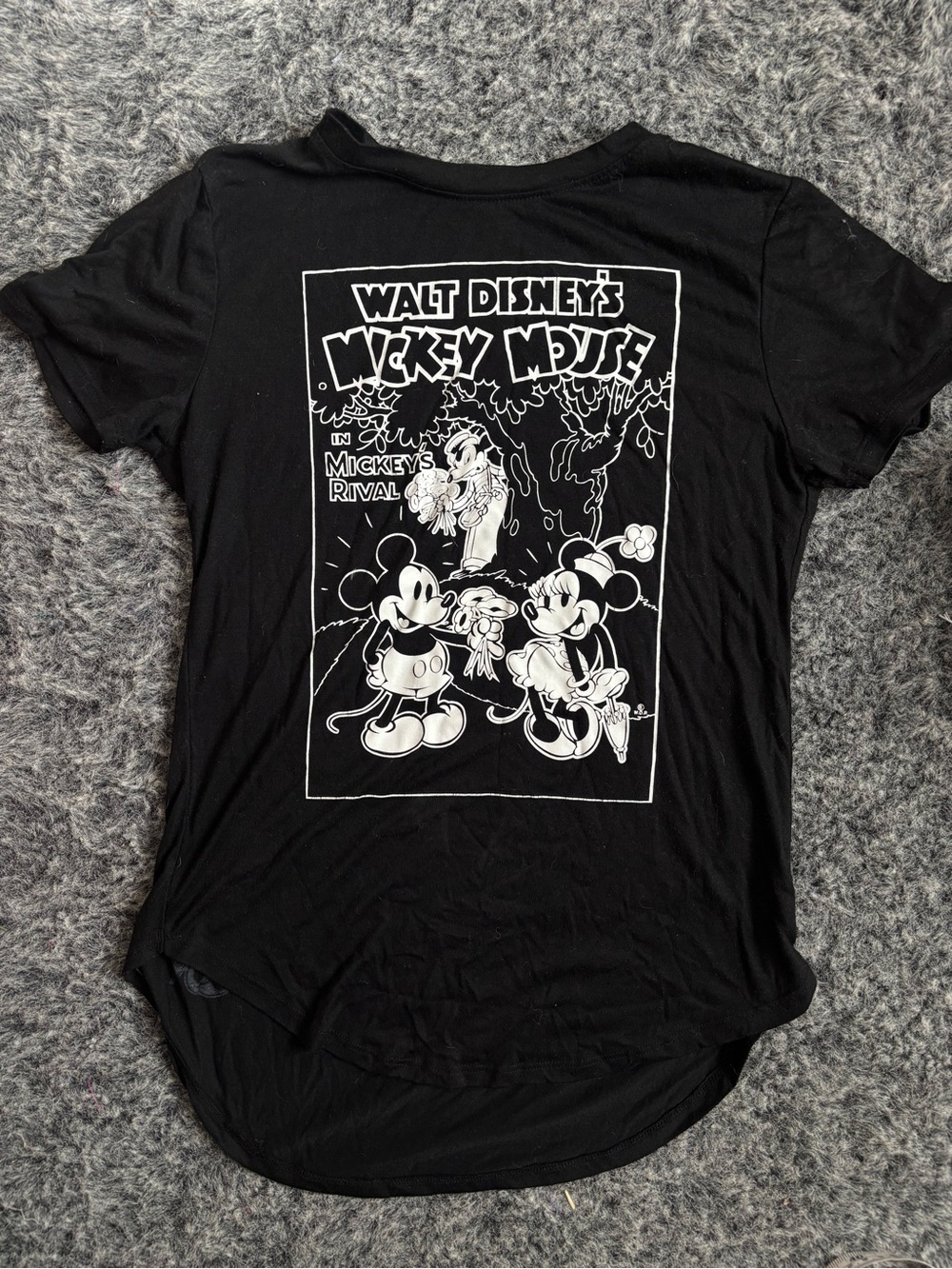 Disney Black Mickey & Minnie Graphic Short Sleeve Tee